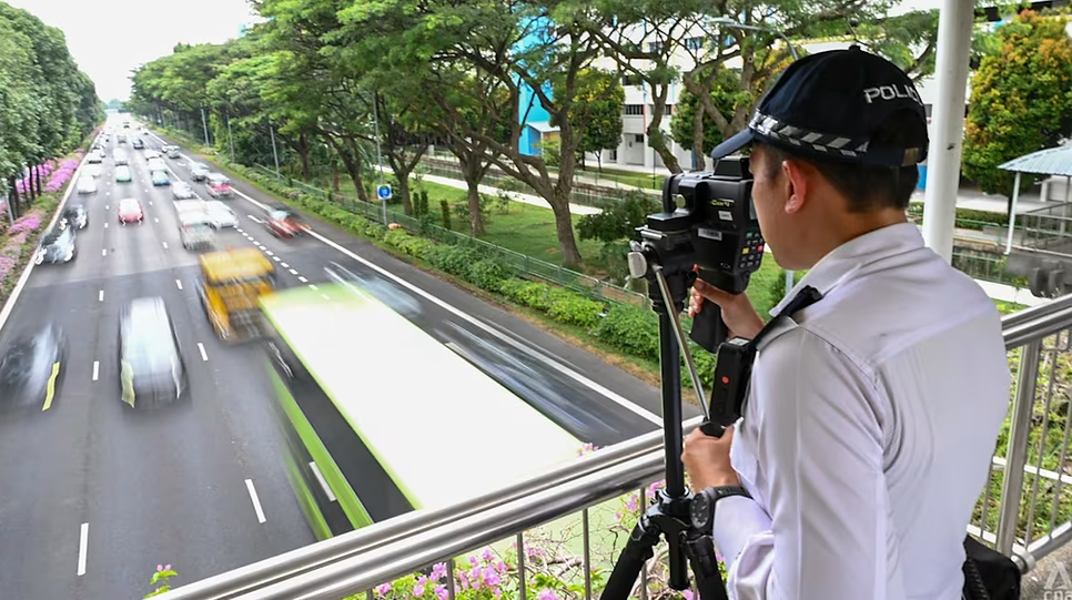 Singapore Traffic Police enforcement on phone use